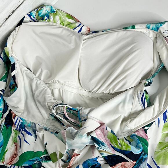 La Blanca In The Moment One Piece Off Shoulder Swimsuit Size 16 - Picture 6 of 10